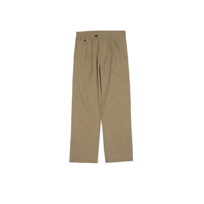 Herringbone Pleated Chino Pants