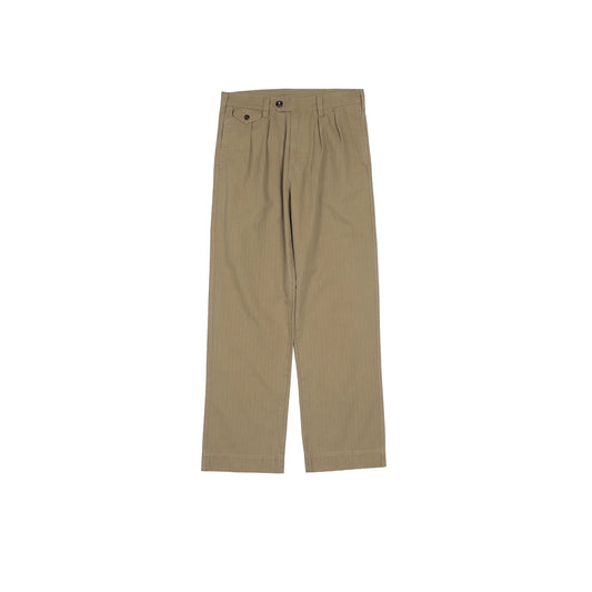 Herringbone Pleated Chino Pants