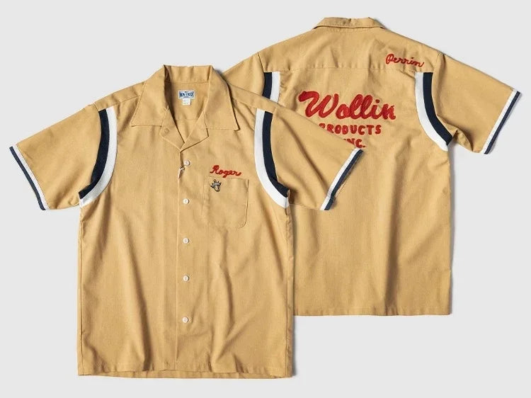 Embroidered Bowling Camp Shirt