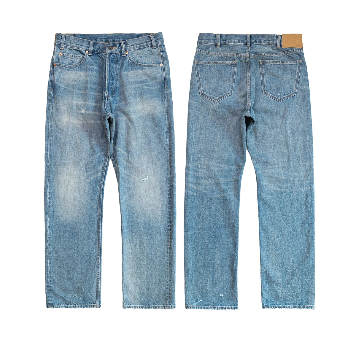 Light Wash Straight Jeans