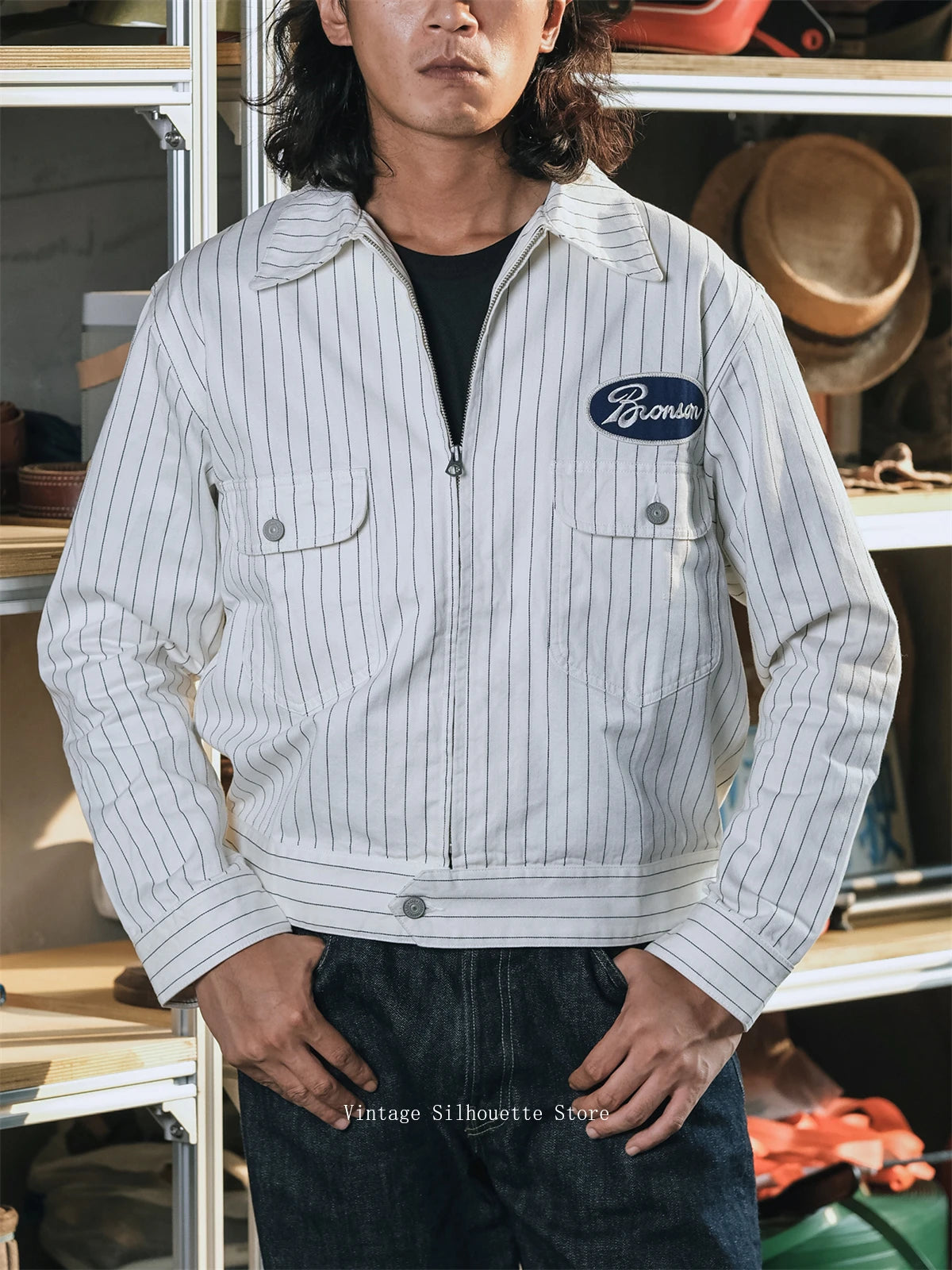 HBT Stripe Mechanic Jacket