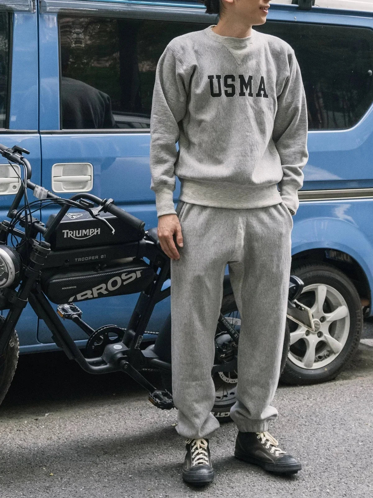 Gray USMA Crew Sweatshirt