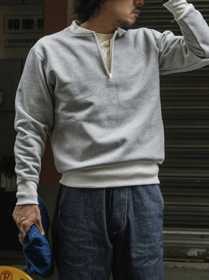 Quarter Zip Cotton Sweatshirt