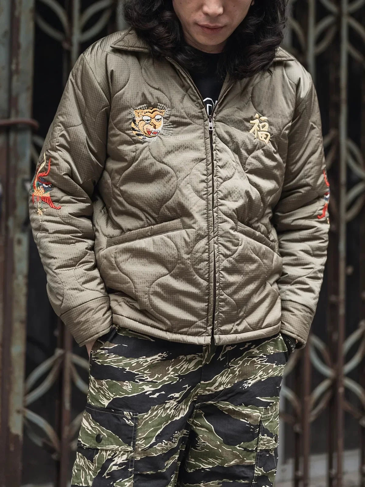 Quilted Embroidered Tour Jacket