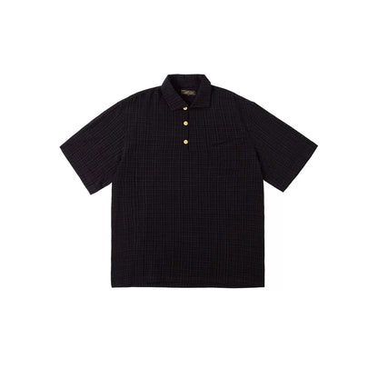 Plaid Short Sleeve Pullover Shirt
