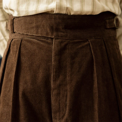 Brown Corduroy Gurkha Trousers
