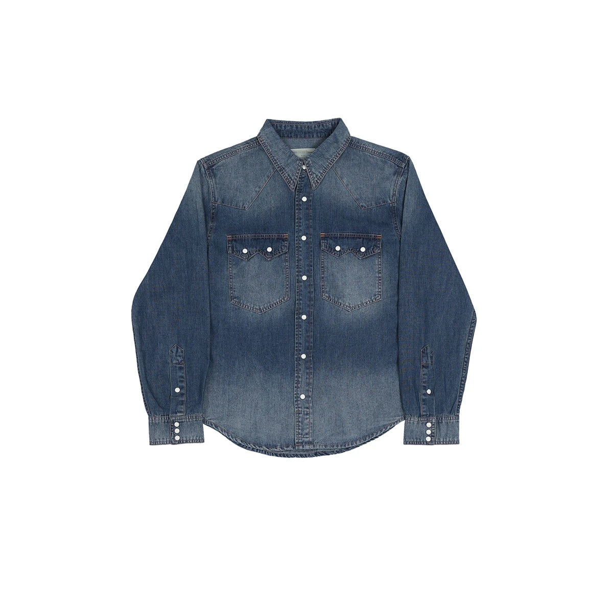 Slub Denim Western Shirt