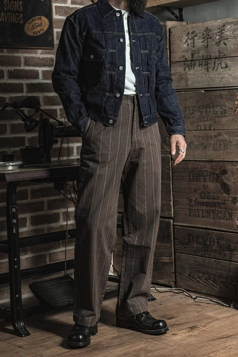 Pinstripe Heritage Work Trousers