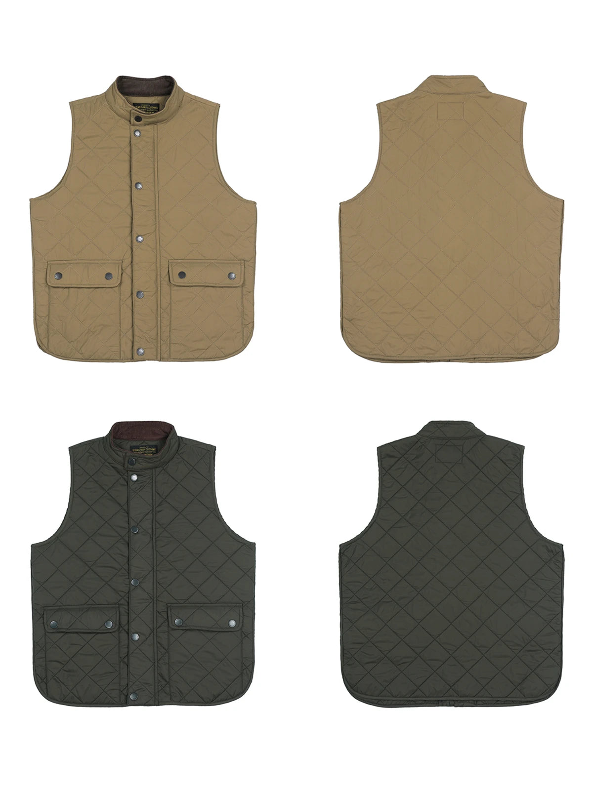 Stand Collar Quilted Vest