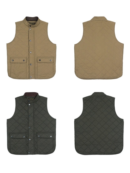 Stand Collar Quilted Vest