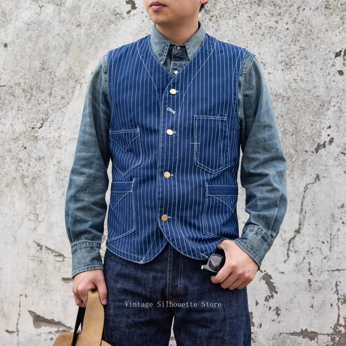 Wabash Stripe Conductor Vest