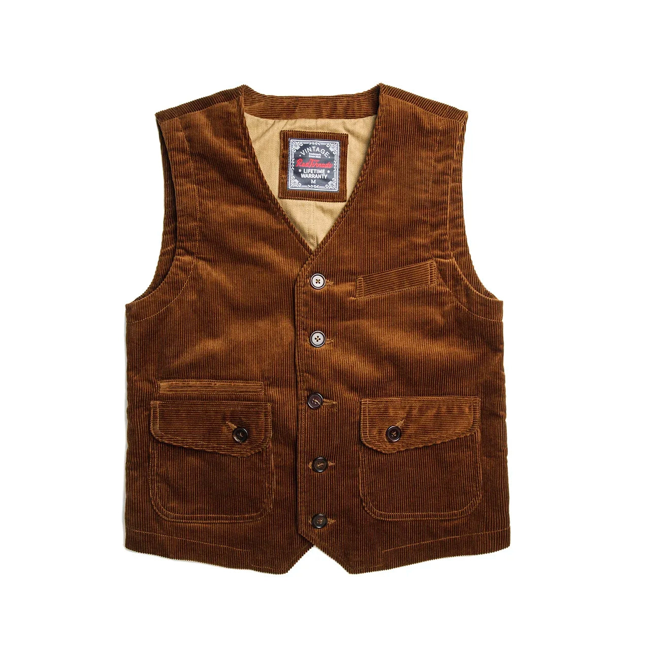 Corduroy V Neck Vest