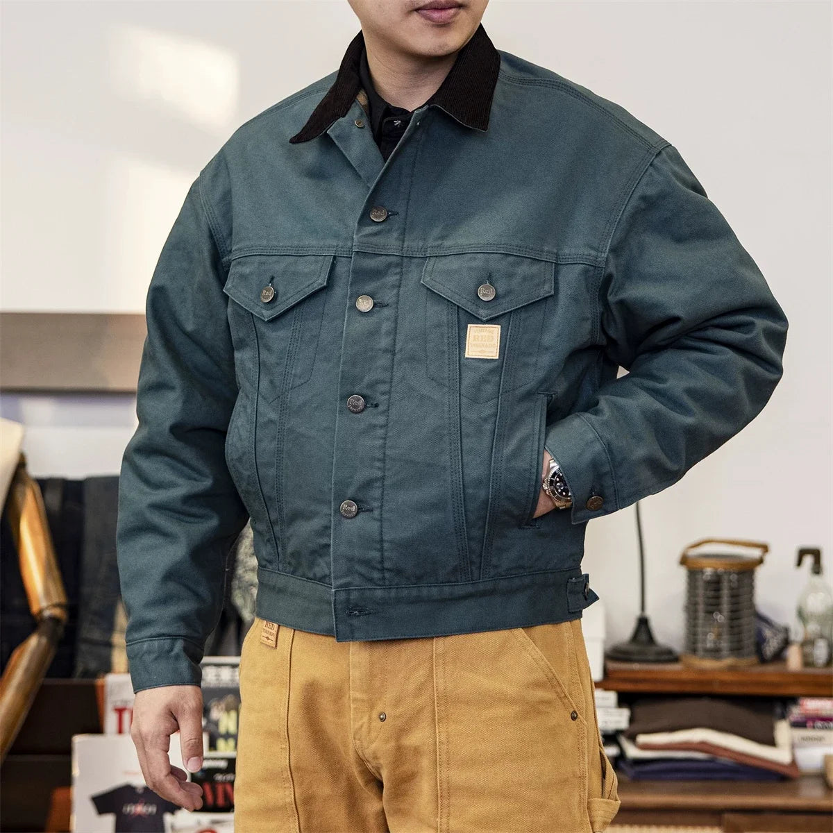 Blanket Lined Canvas Trucker Jacket