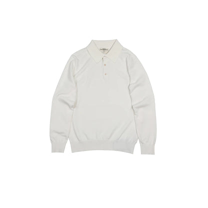 Cotton Long Sleeve Knit Polo