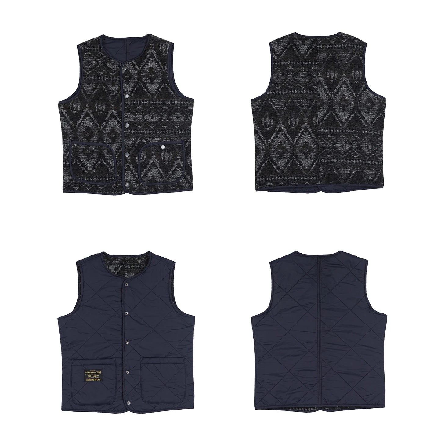 Reversible Quilted Padded Vest