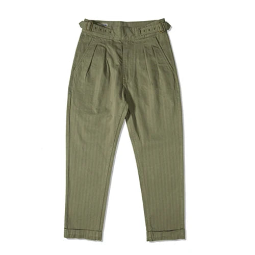 Herringbone Cotton Gurkha Pants