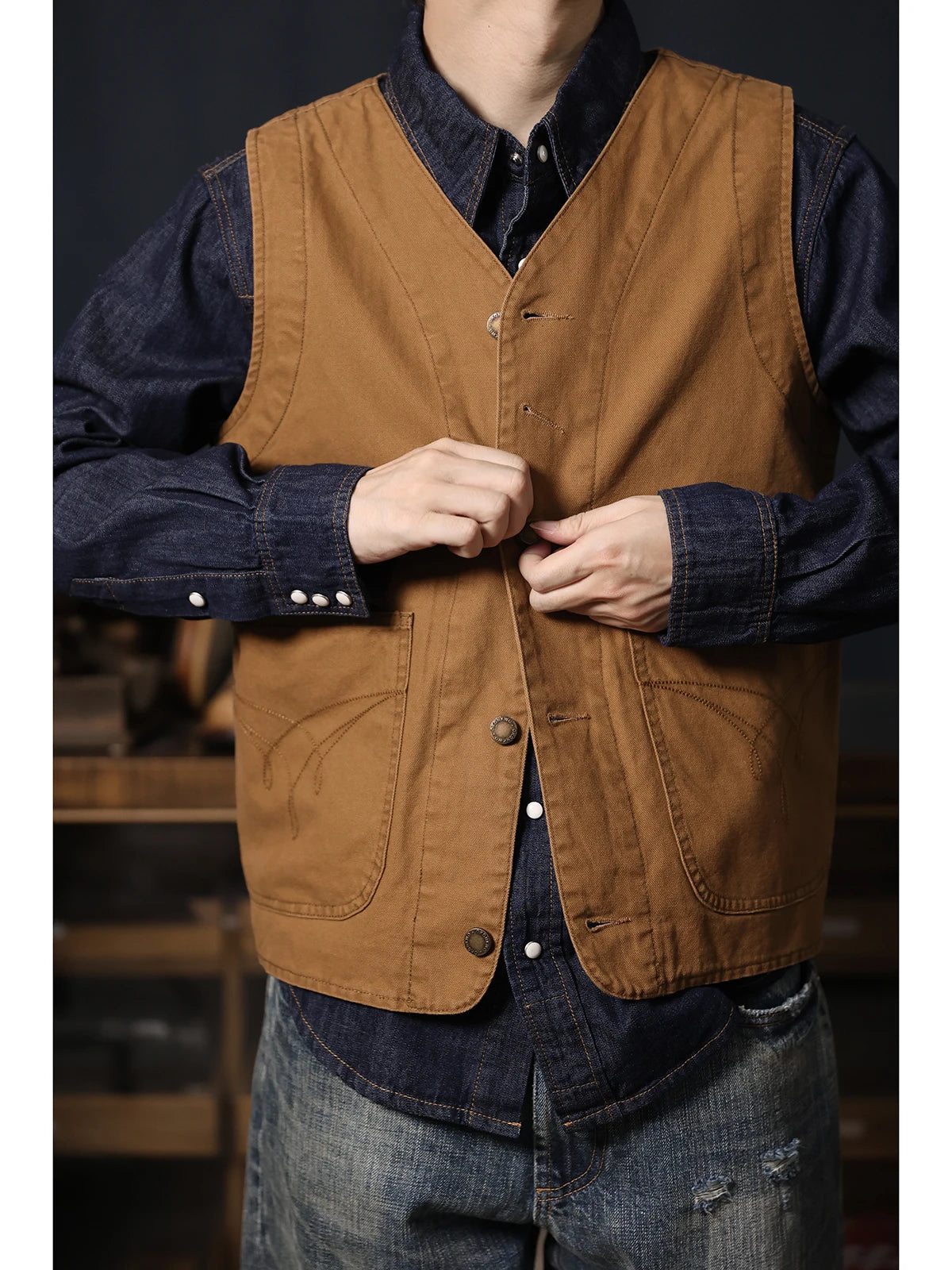 Canvas Utility Work Vest