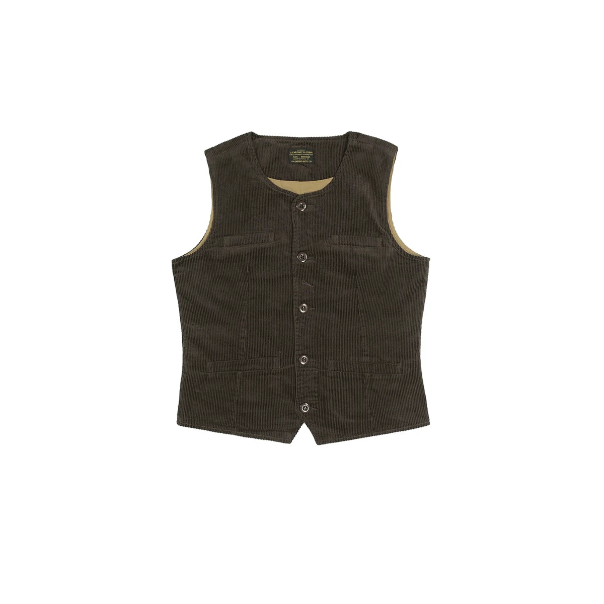 Corduroy Round Neck Vest