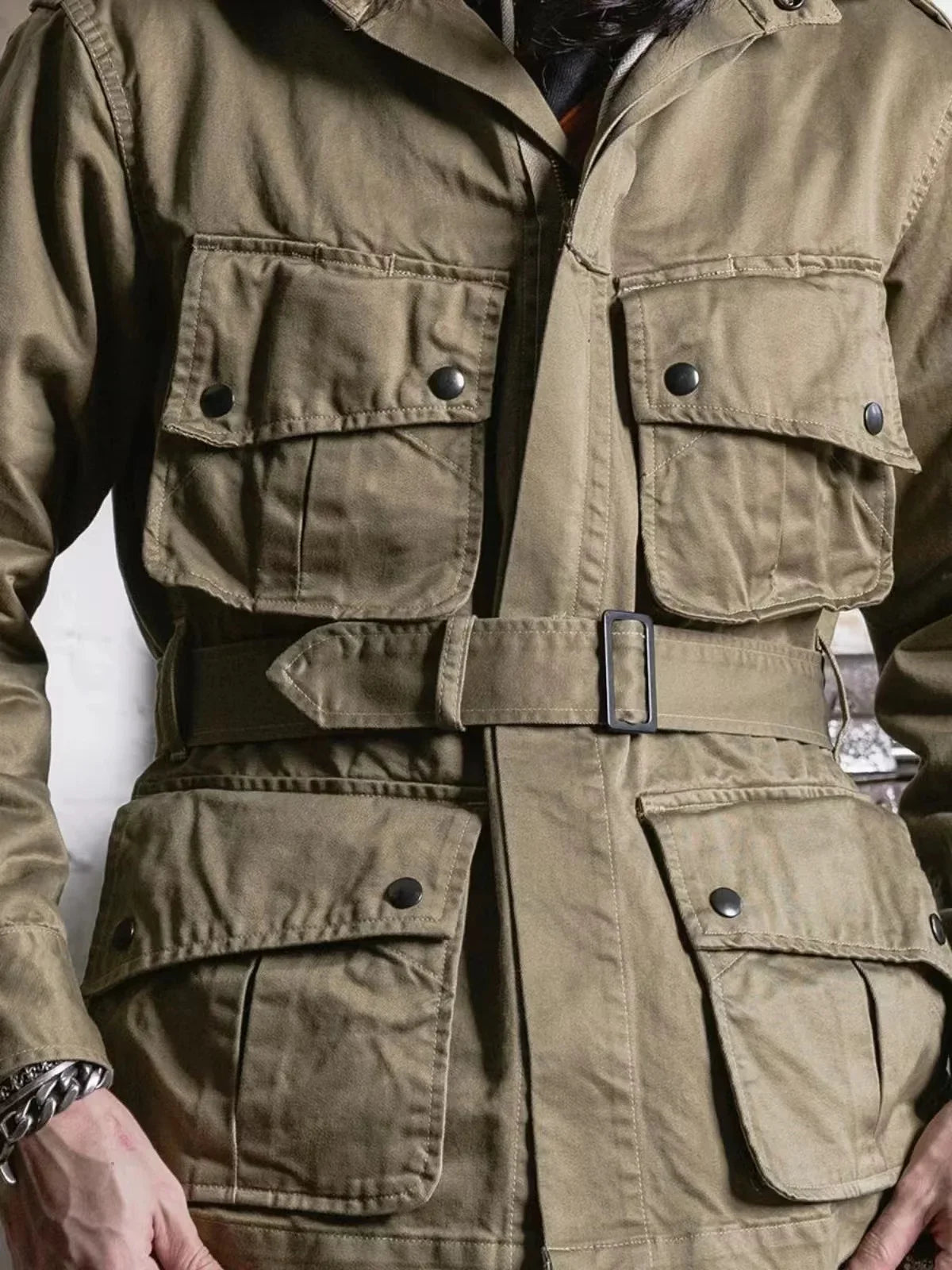 Belted Paratrooper Jump Jacket