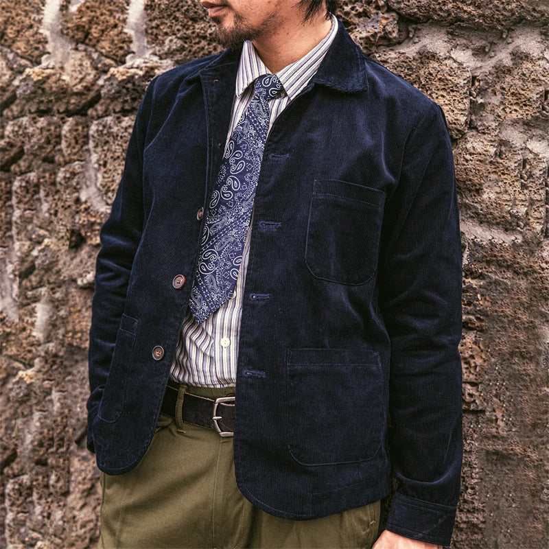 Indigo Corduroy Work Jacket