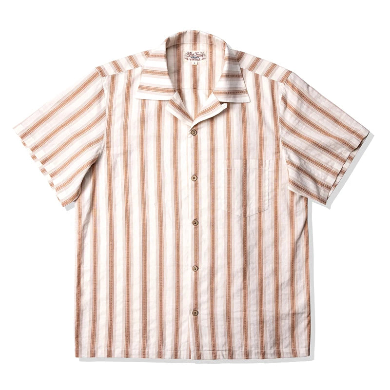 Jacquard Stripe Camp Shirt