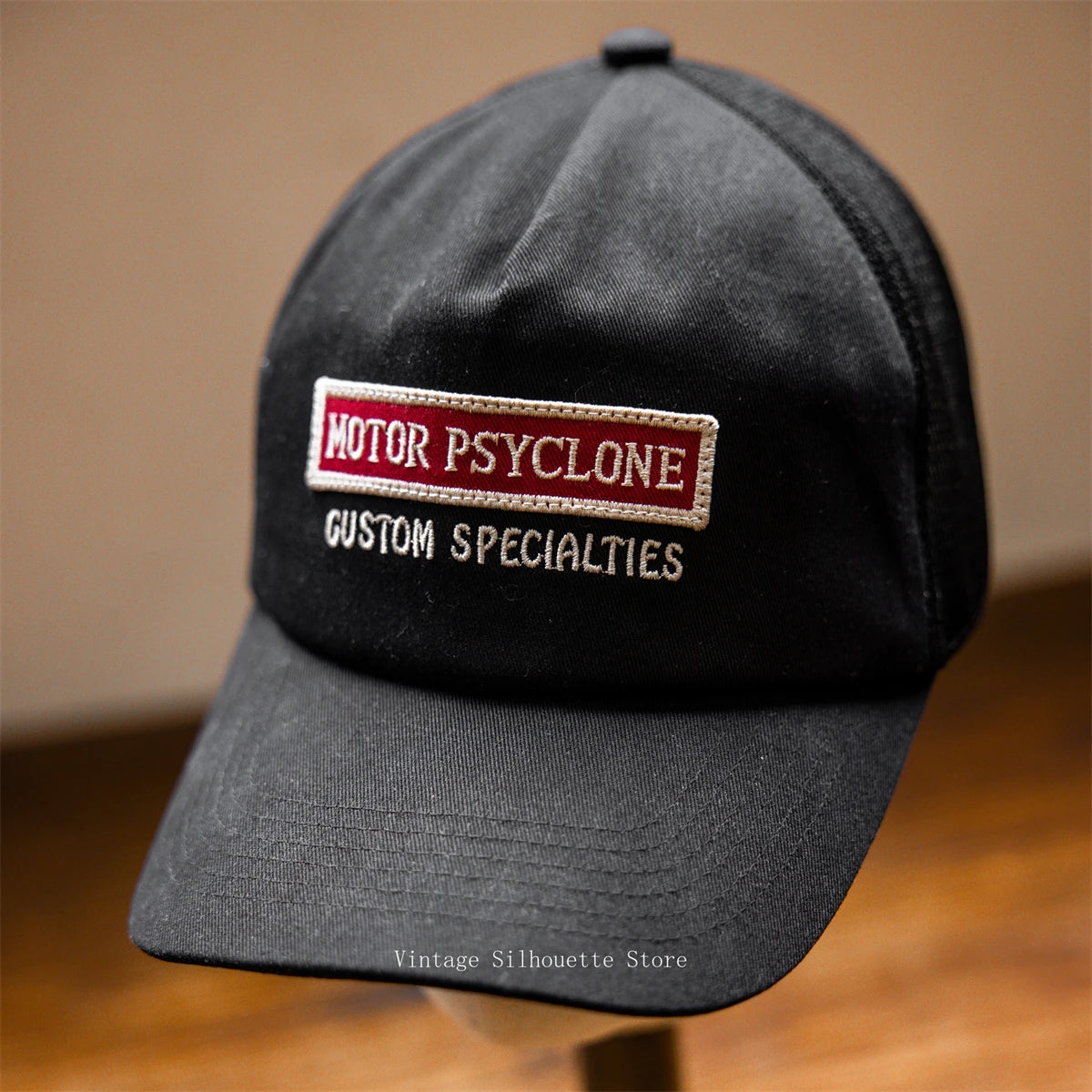 Black Mesh Trucker Cap