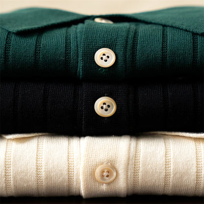 Rib Stripe Polo Shirt