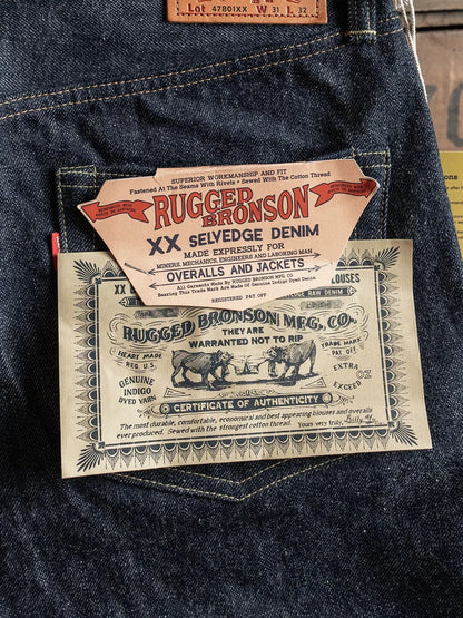 Rigid Straight Raw Denim Jeans