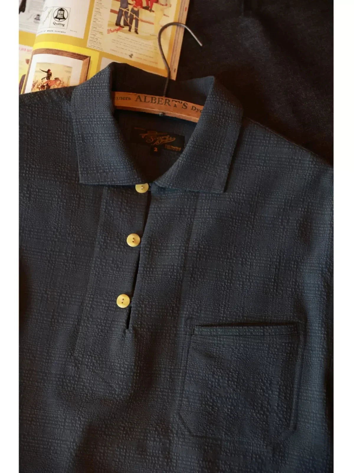 Plaid Short Sleeve Pullover Shirt