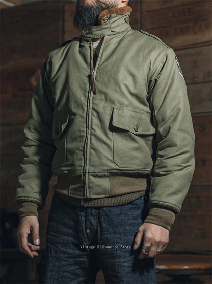 B-10 Shearling Collar Bomber Jacket