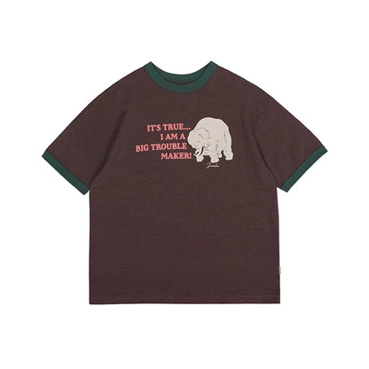 Graphic Ringer Cotton Tee
