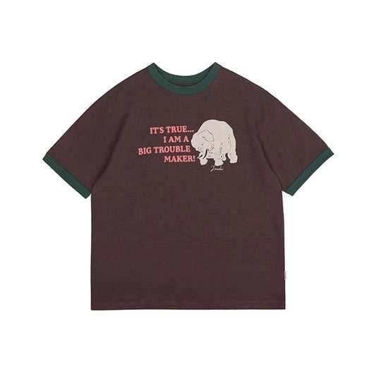 Graphic Ringer Cotton Tee