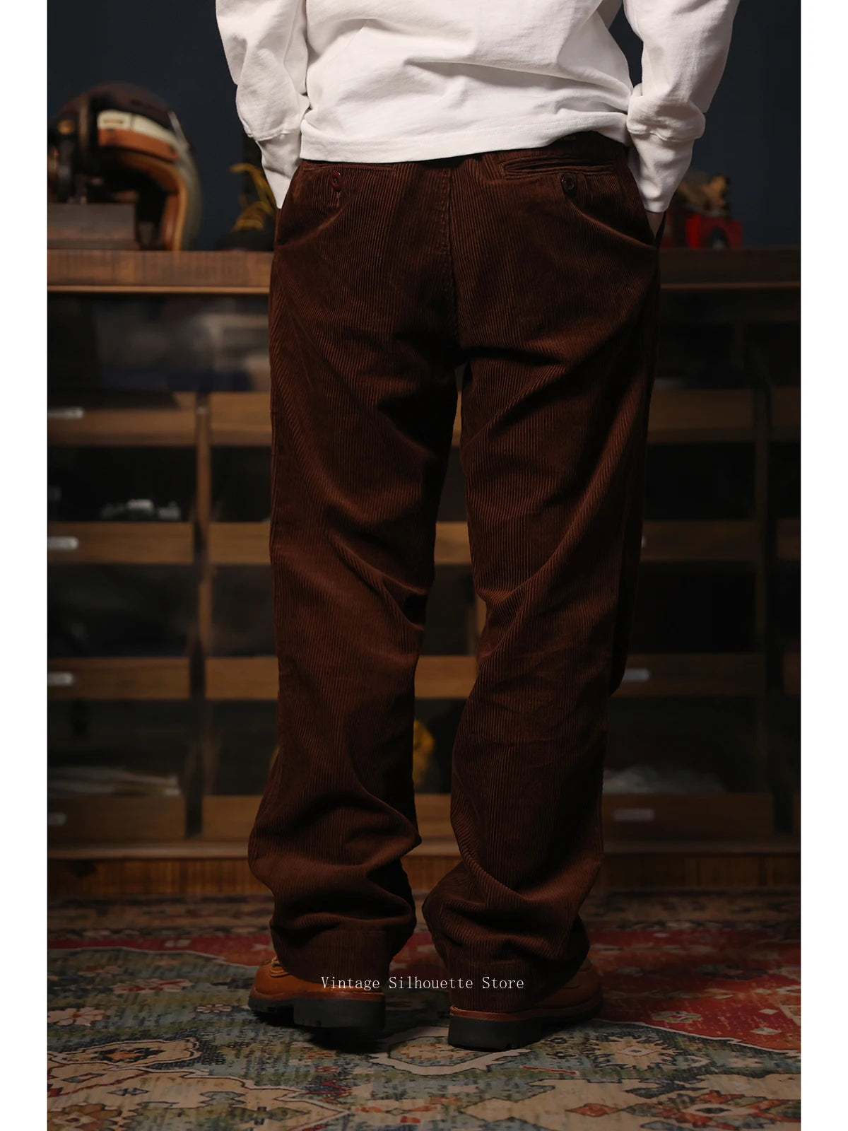 Corduroy Double Pleat Trousers