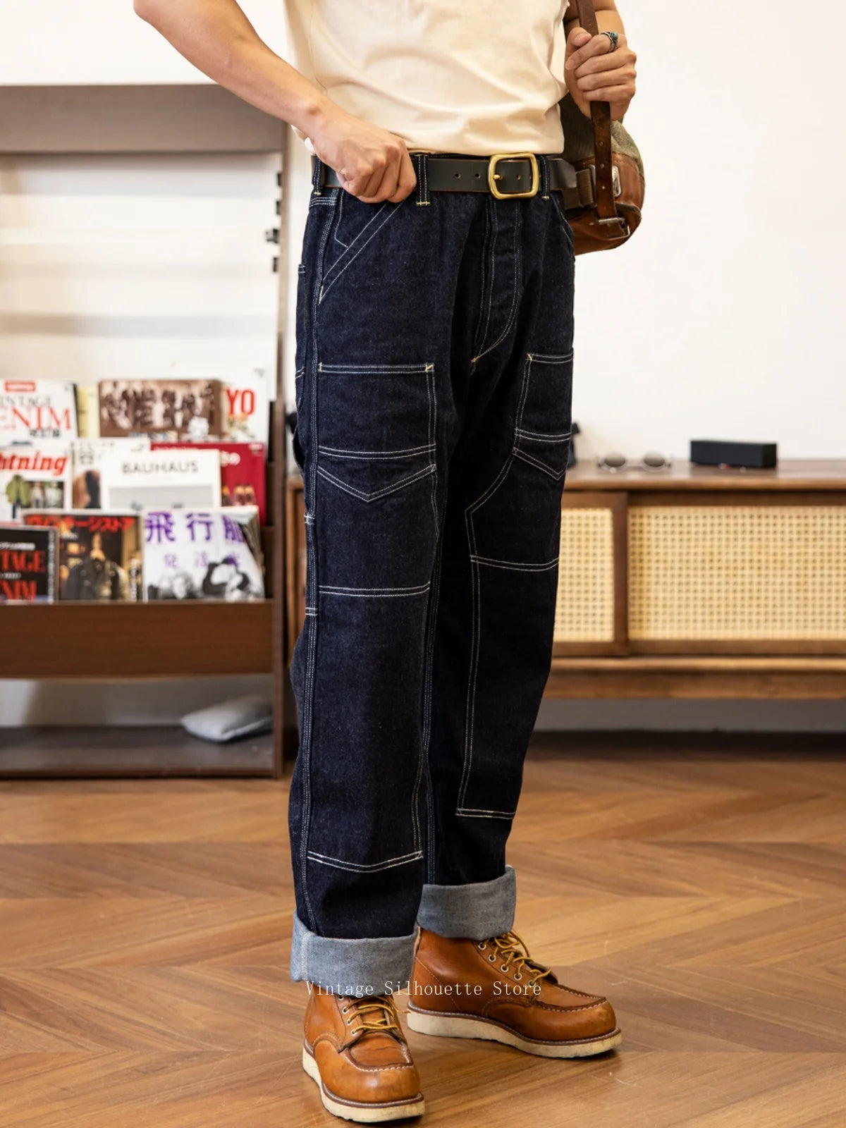 Double Knee Denim Work Pants