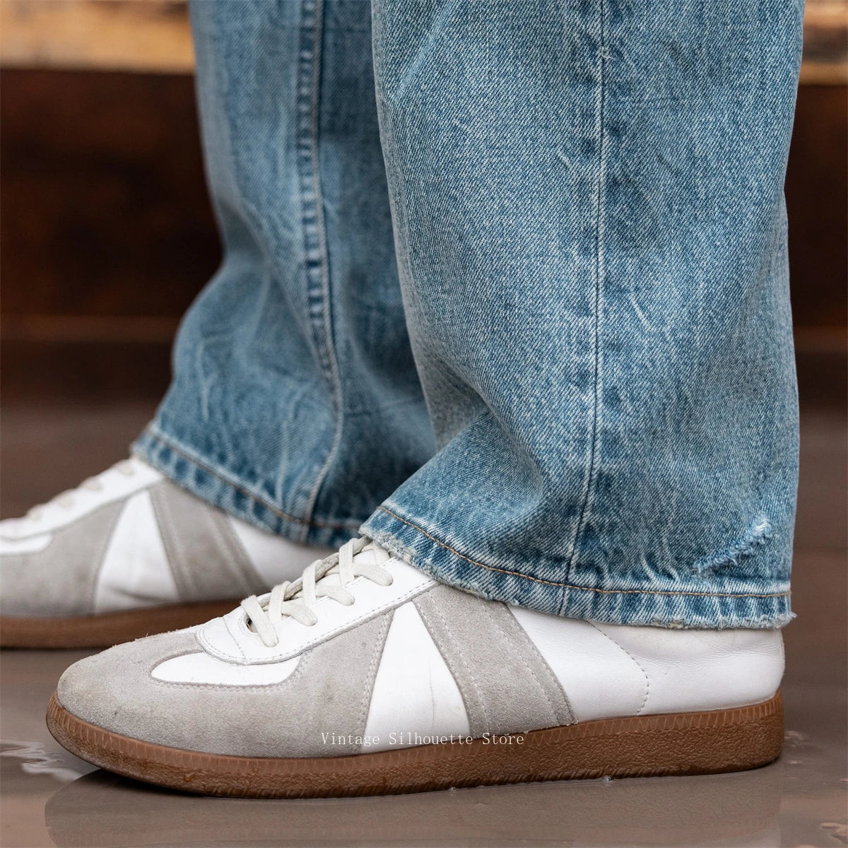 Light Wash Straight Jeans