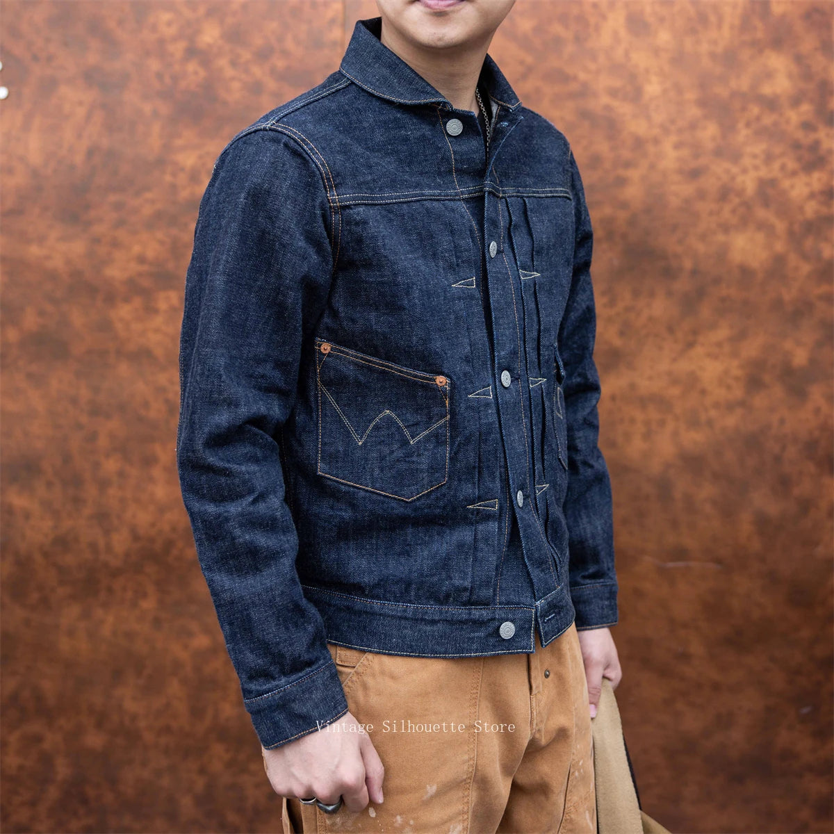 Acid Wash Shawl Collar Jacket
