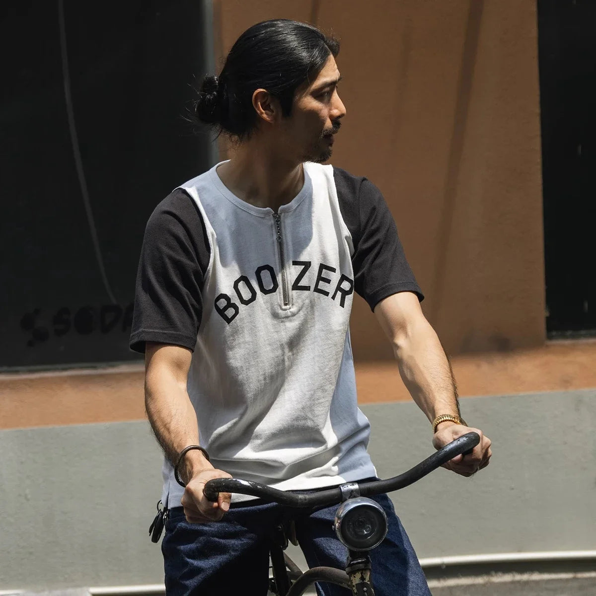 Quarter Zip Boozer Tee