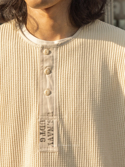 Waffle Long Sleeve Henley