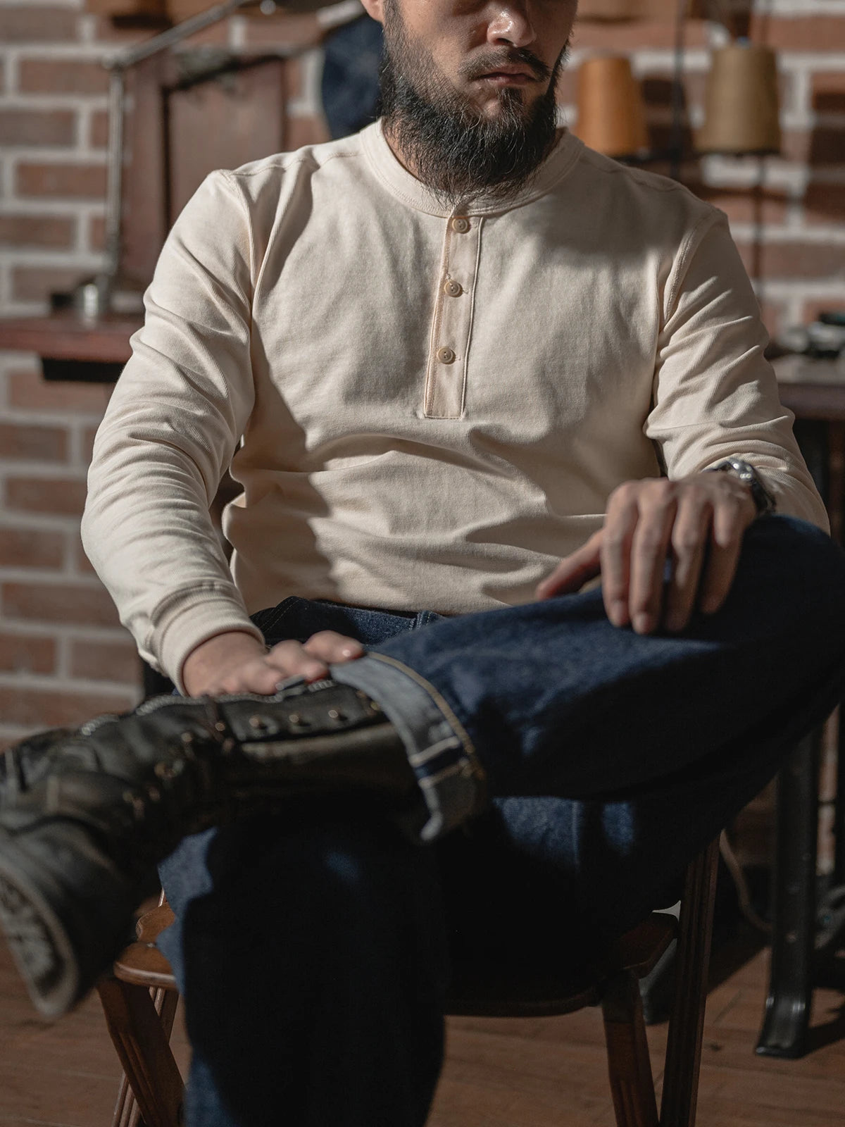Heavyweight Long Sleeve Henley