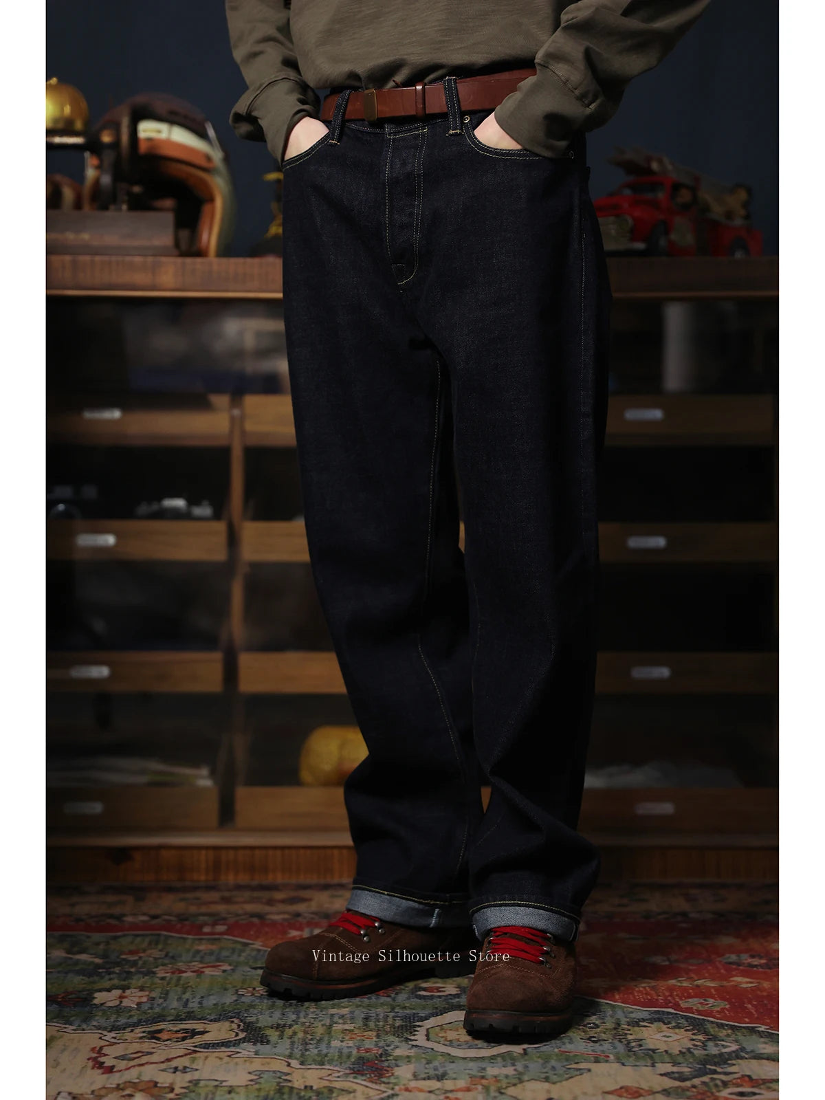 Raw Denim Five Pocket Jeans