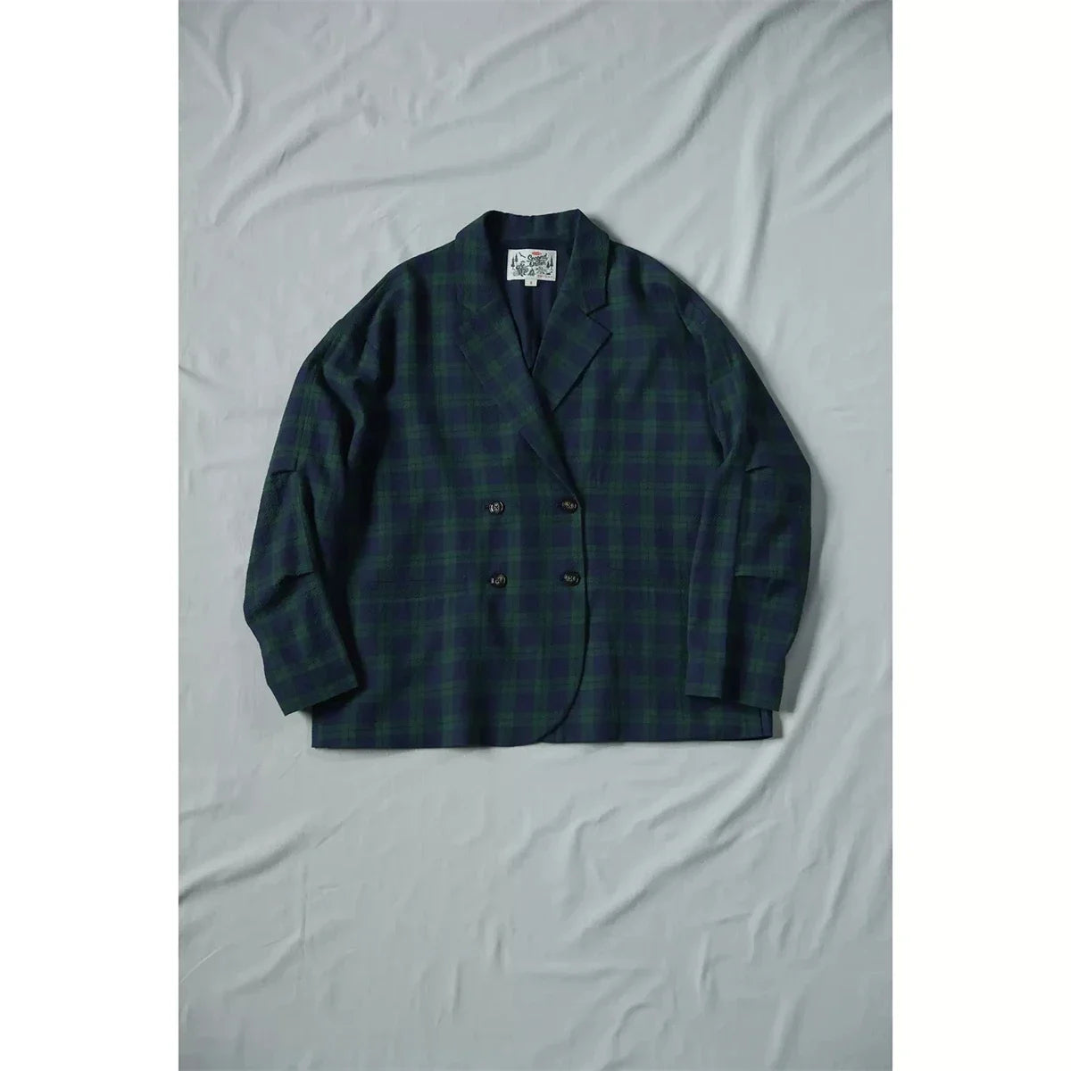 Plaid Double Breasted Blazer