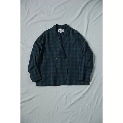 Plaid Double Breasted Blazer