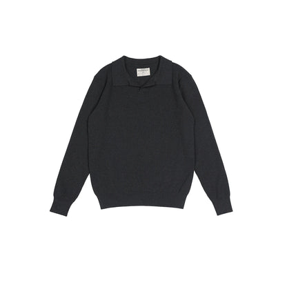 Seagull Collar Knit Polo