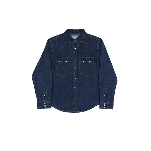 Slub Denim Western Shirt