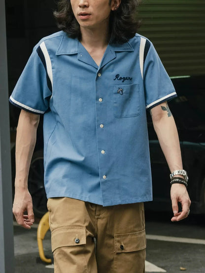 Embroidered Bowling Camp Shirt