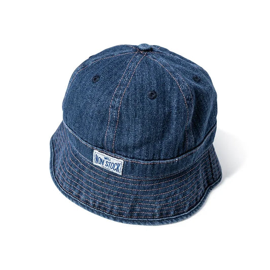 Washed Denim Dome Bucket Hat