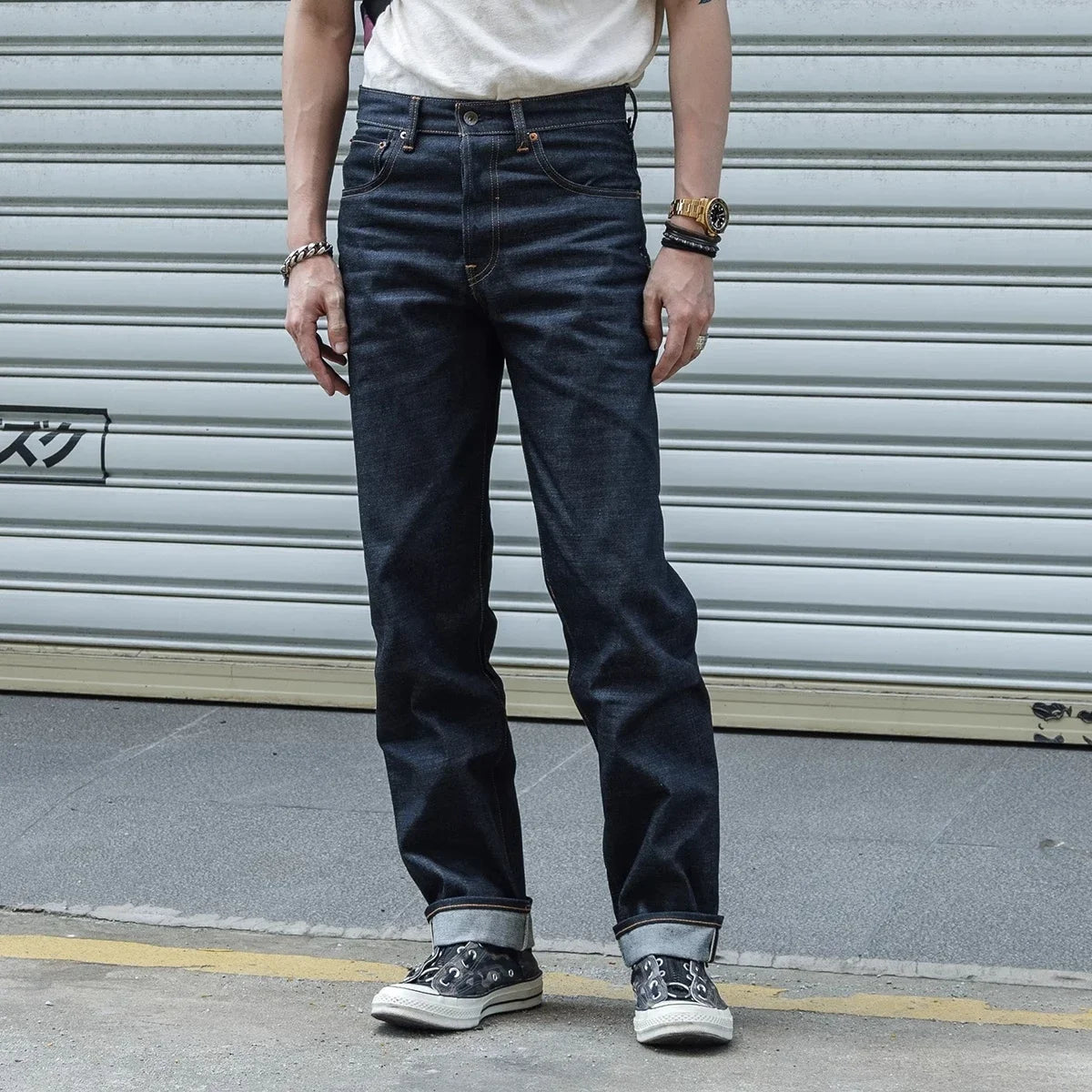 Dark Blue Slim Selvedge Jeans