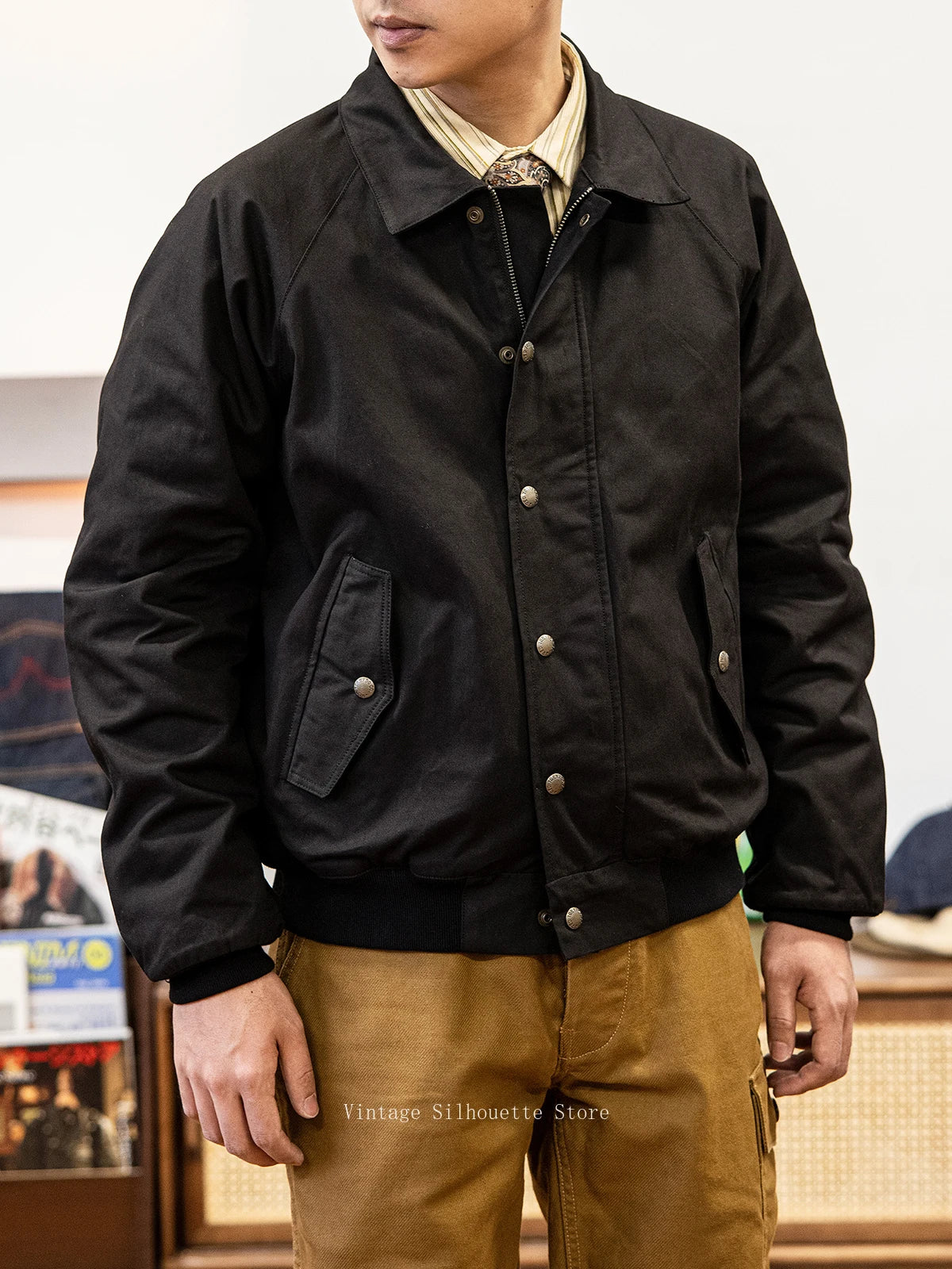 Turn Down Collar Windbreaker