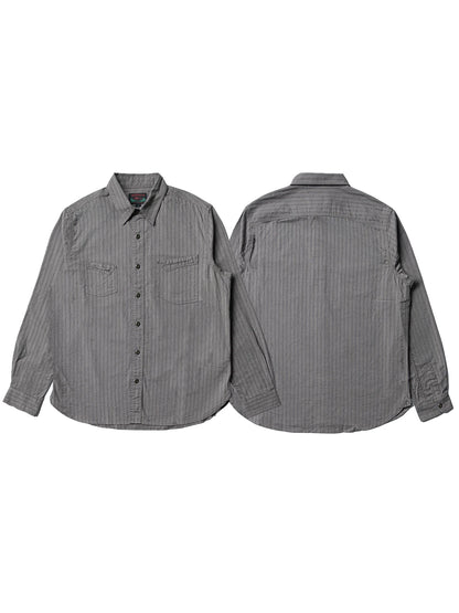 Salt Pepper Stripe Work Shirt