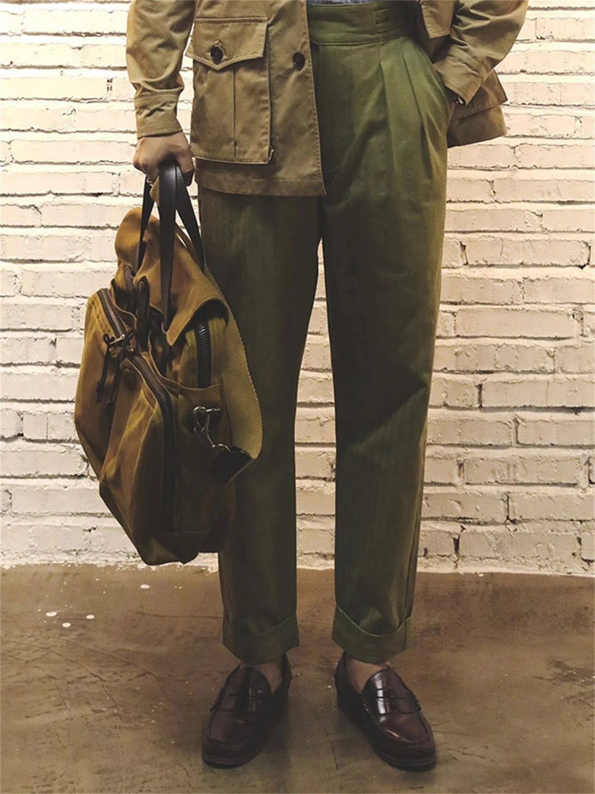 Herringbone Cotton Gurkha Pants